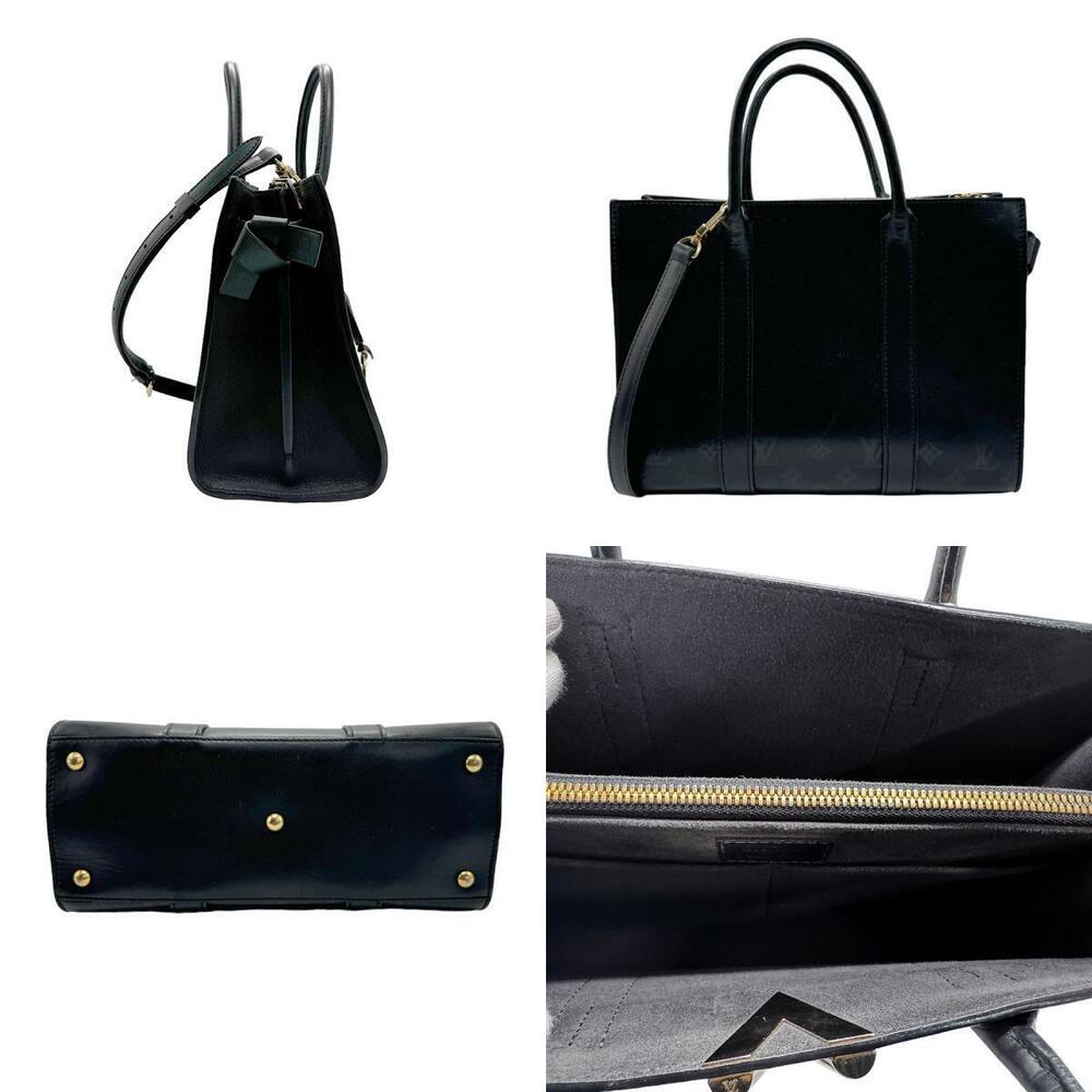 Louis Vuitton Sesame Very Tote 2way Bag Shoulder Leather Black